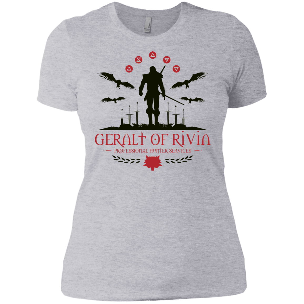 T-Shirts Heather Grey / X-Small The Witcher 3 Wild Hunt Women's Premium T-Shirt