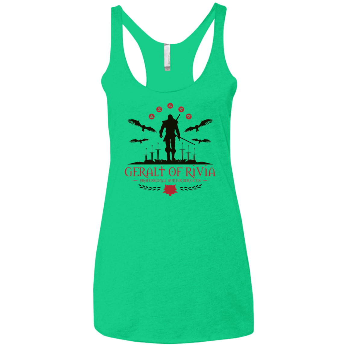 T-Shirts Envy / X-Small The Witcher 3 Wild Hunt Women's Triblend Racerback Tank