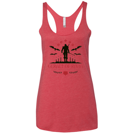 T-Shirts Vintage Red / X-Small The Witcher 3 Wild Hunt Women's Triblend Racerback Tank