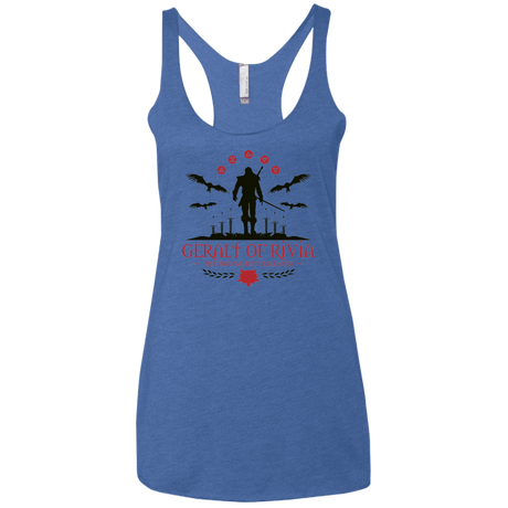 T-Shirts Vintage Royal / X-Small The Witcher 3 Wild Hunt Women's Triblend Racerback Tank