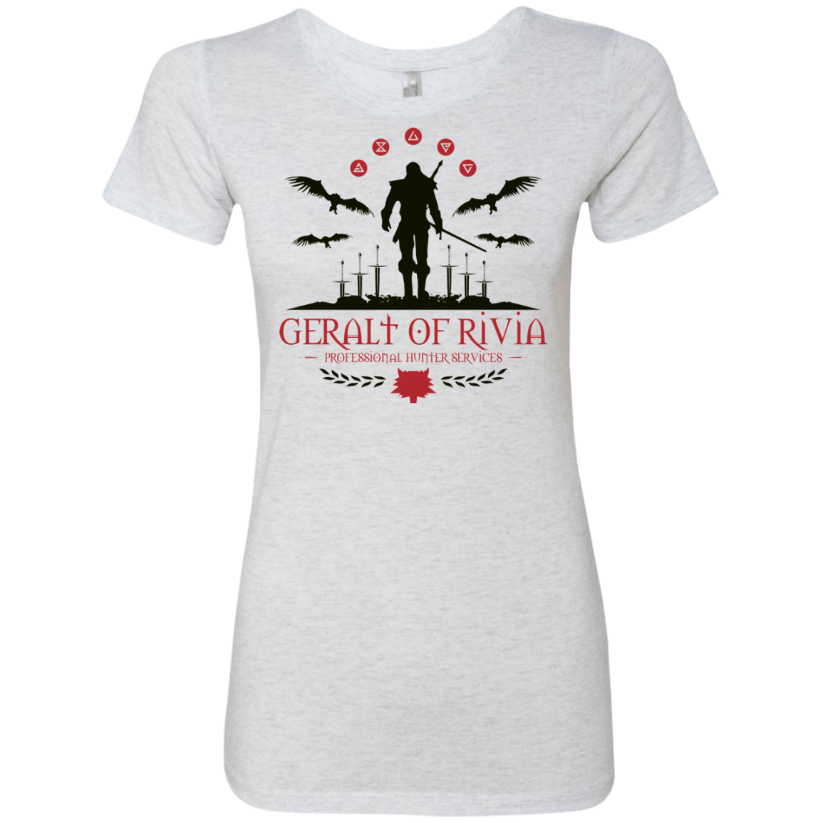 T-Shirts Heather White / Small The Witcher 3 Wild Hunt Women's Triblend T-Shirt