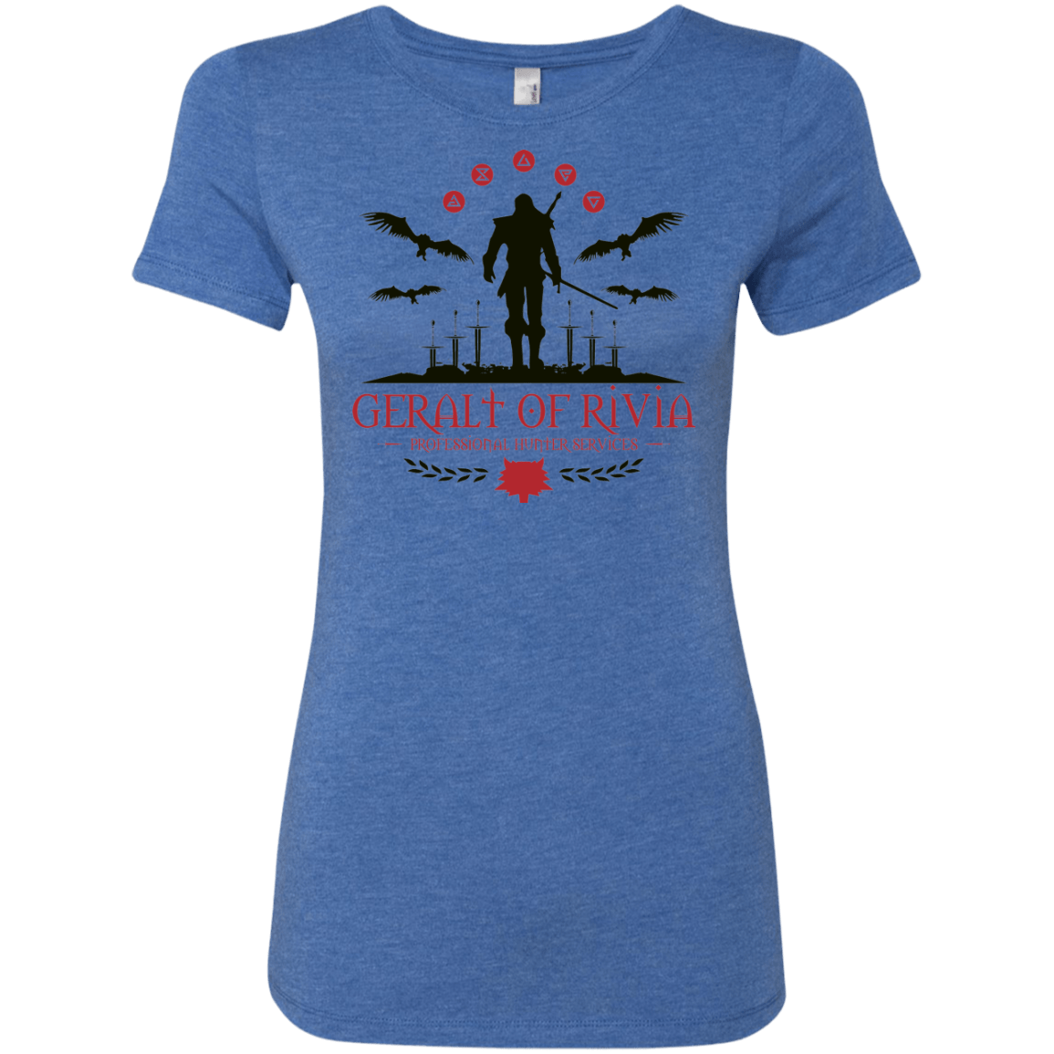 T-Shirts Vintage Royal / Small The Witcher 3 Wild Hunt Women's Triblend T-Shirt