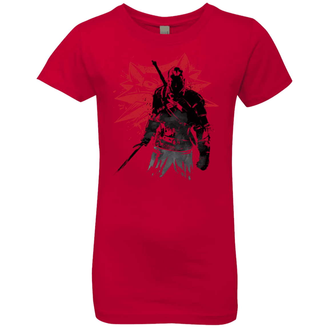T-Shirts Red / YXS The witcher sumi-e Girls Premium T-Shirt