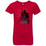 T-Shirts Red / YXS The witcher sumi-e Girls Premium T-Shirt