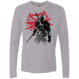 T-Shirts Heather Grey / Small The witcher sumi-e Men's Premium Long Sleeve