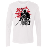 T-Shirts White / Small The witcher sumi-e Men's Premium Long Sleeve