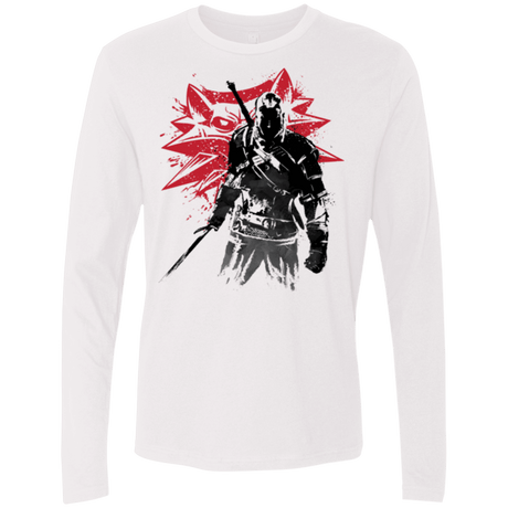T-Shirts White / Small The witcher sumi-e Men's Premium Long Sleeve