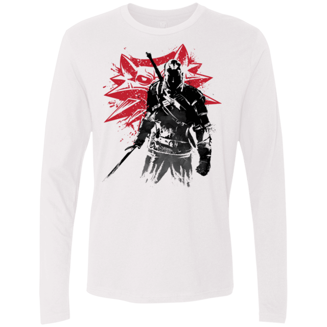 T-Shirts White / Small The witcher sumi-e Men's Premium Long Sleeve