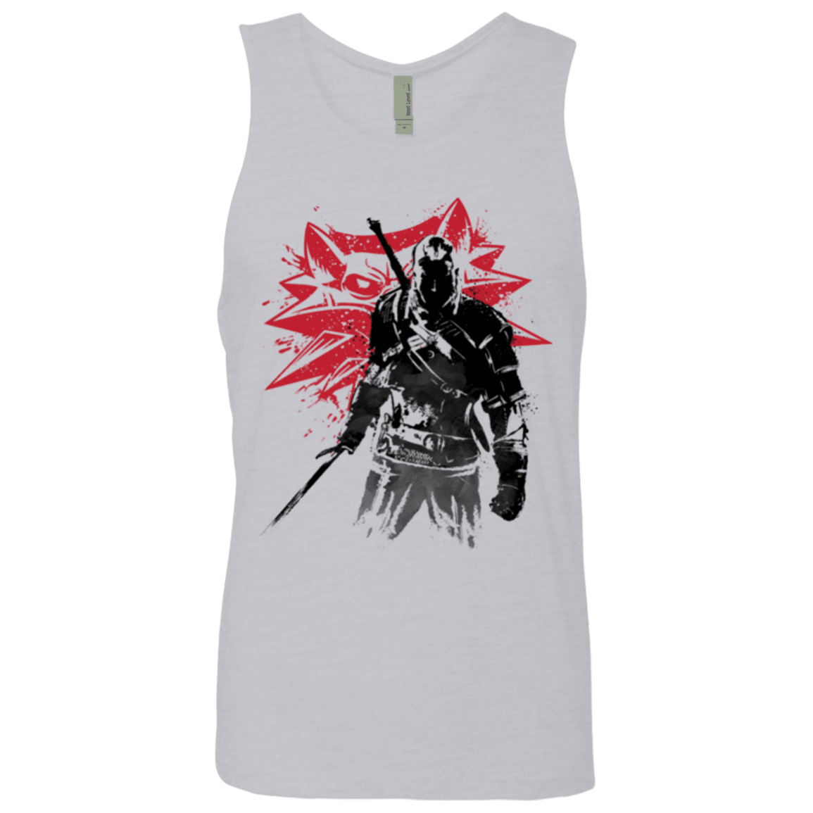 T-Shirts Heather Grey / Small The witcher sumi-e Men's Premium Tank Top