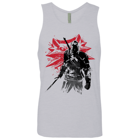 T-Shirts Heather Grey / Small The witcher sumi-e Men's Premium Tank Top