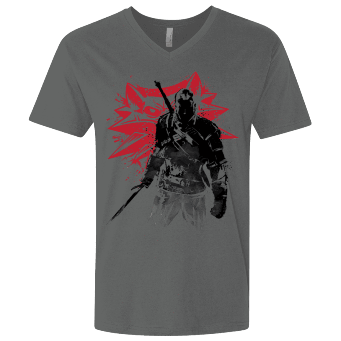 T-Shirts Heavy Metal / X-Small The witcher sumi-e Men's Premium V-Neck