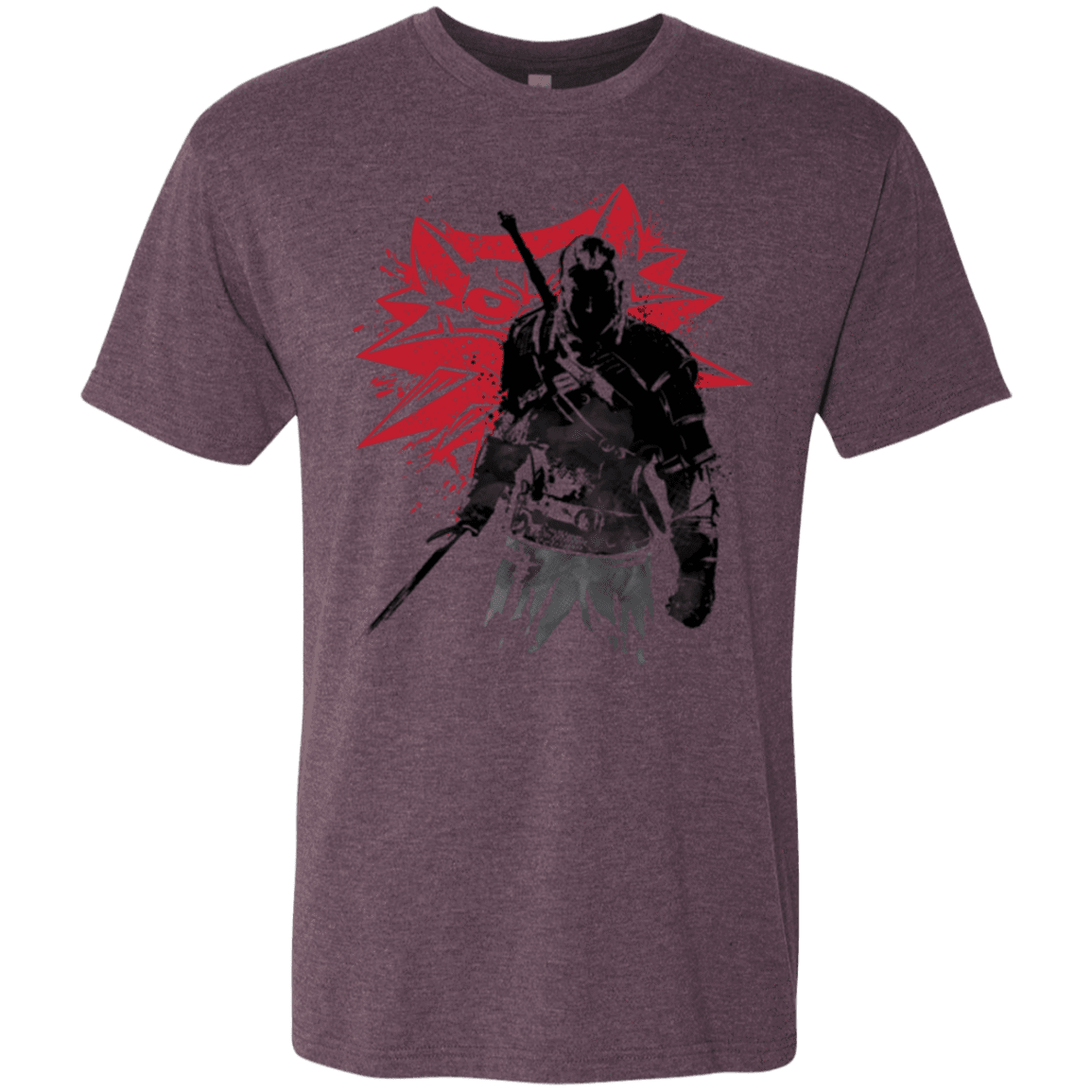 T-Shirts Vintage Purple / Small The witcher sumi-e Men's Triblend T-Shirt