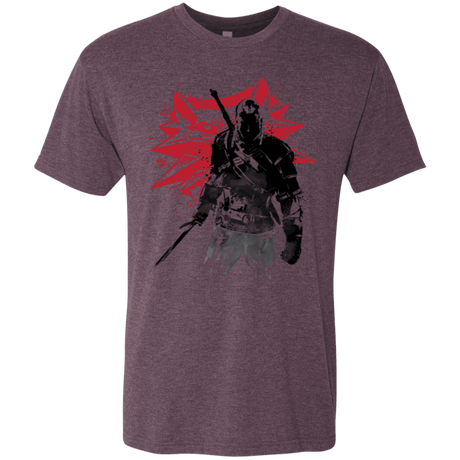 T-Shirts Vintage Purple / Small The witcher sumi-e Men's Triblend T-Shirt