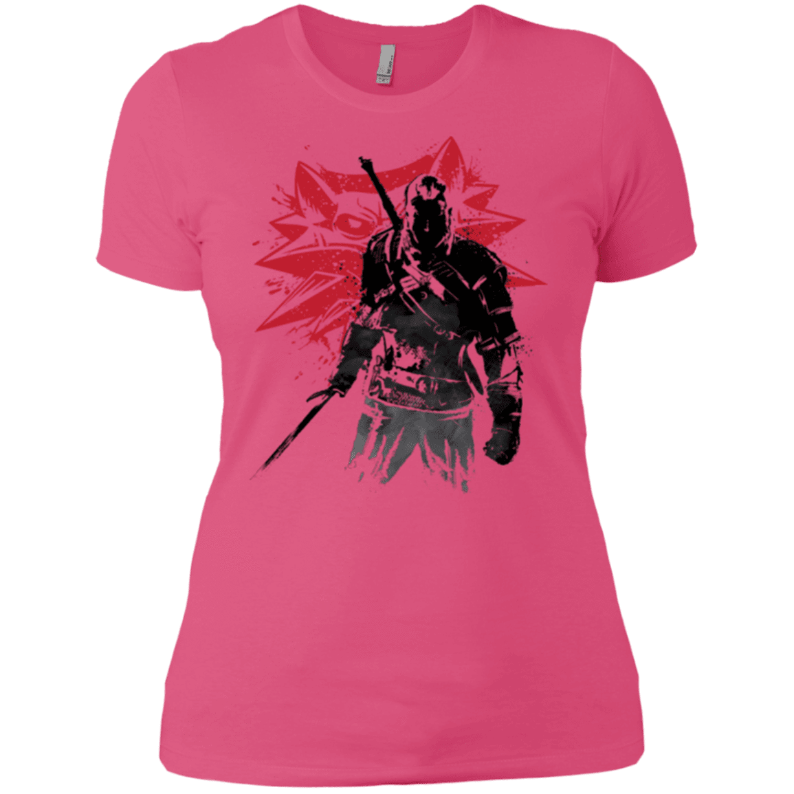 T-Shirts Hot Pink / X-Small The witcher sumi-e Women's Premium T-Shirt