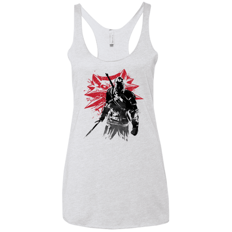 T-Shirts Heather White / X-Small The witcher sumi-e Women's Triblend Racerback Tank
