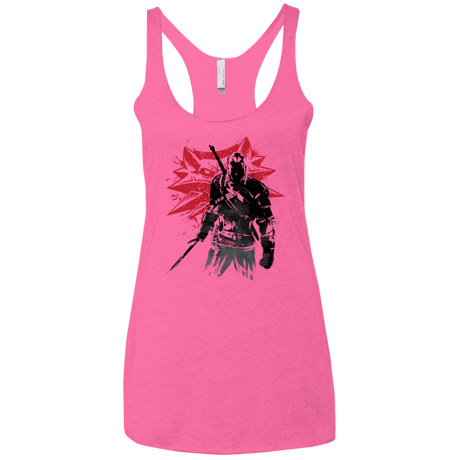 T-Shirts Vintage Pink / X-Small The witcher sumi-e Women's Triblend Racerback Tank