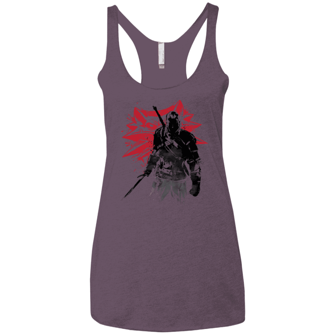 T-Shirts Vintage Purple / X-Small The witcher sumi-e Women's Triblend Racerback Tank