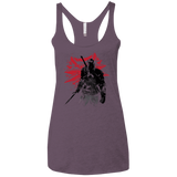 T-Shirts Vintage Purple / X-Small The witcher sumi-e Women's Triblend Racerback Tank