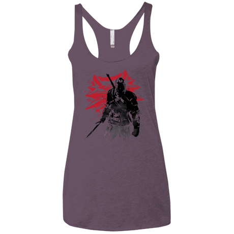 T-Shirts Vintage Purple / X-Small The witcher sumi-e Women's Triblend Racerback Tank