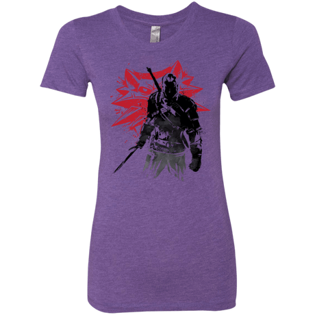 T-Shirts Purple Rush / Small The witcher sumi-e Women's Triblend T-Shirt