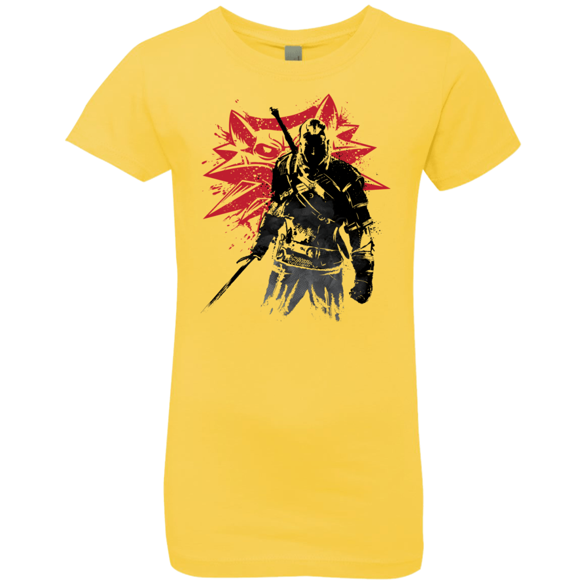 T-Shirts Vibrant Yellow / YXS The Witcher Sumie Girls Premium T-Shirt