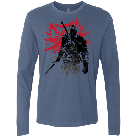 T-Shirts Indigo / Small The Witcher Sumie Men's Premium Long Sleeve