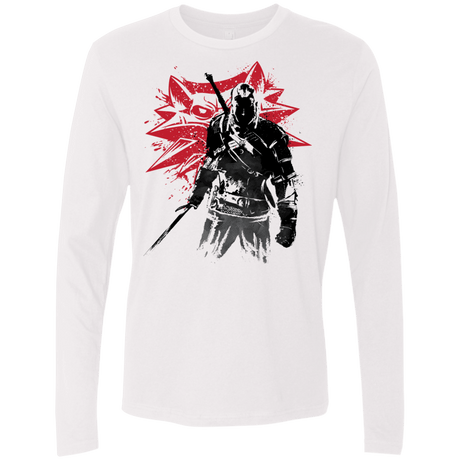 T-Shirts White / Small The Witcher Sumie Men's Premium Long Sleeve