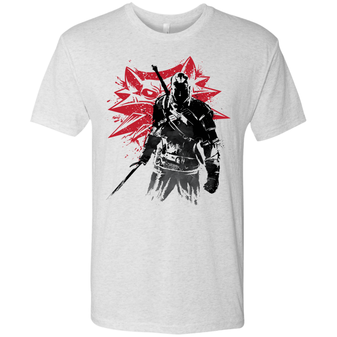 T-Shirts Heather White / Small The Witcher Sumie Men's Triblend T-Shirt
