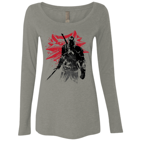 T-Shirts Venetian Grey / Small The Witcher Sumie Women's Triblend Long Sleeve Shirt