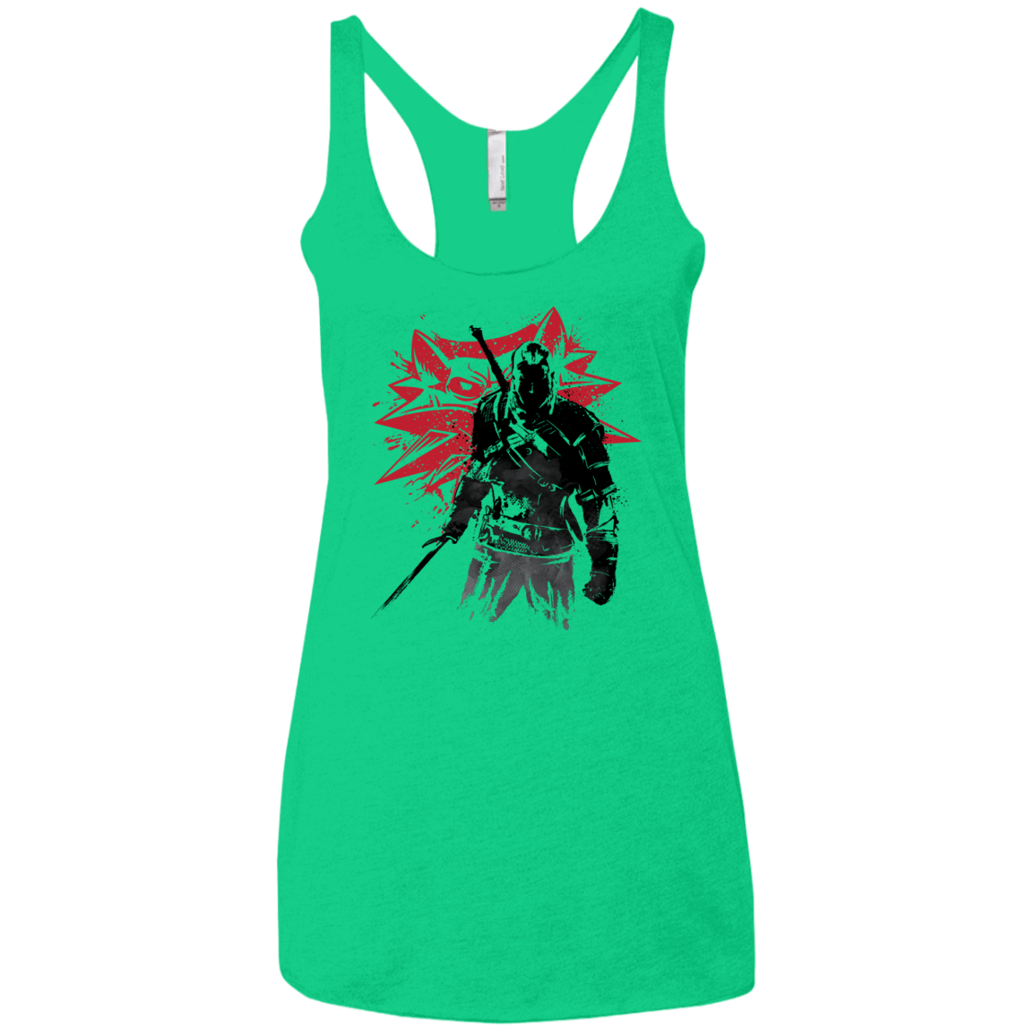 T-Shirts Envy / X-Small The Witcher Sumie Women's Triblend Racerback Tank