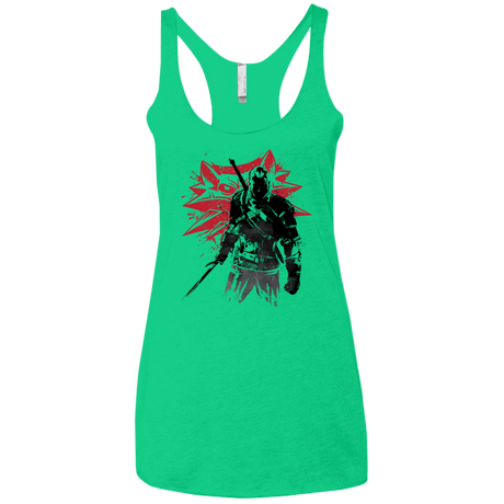 T-Shirts Envy / X-Small The Witcher Sumie Women's Triblend Racerback Tank