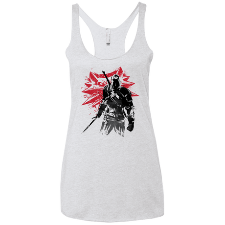 T-Shirts Heather White / X-Small The Witcher Sumie Women's Triblend Racerback Tank
