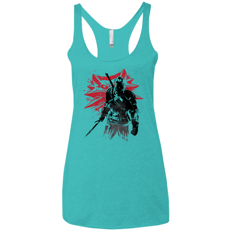 T-Shirts Tahiti Blue / X-Small The Witcher Sumie Women's Triblend Racerback Tank