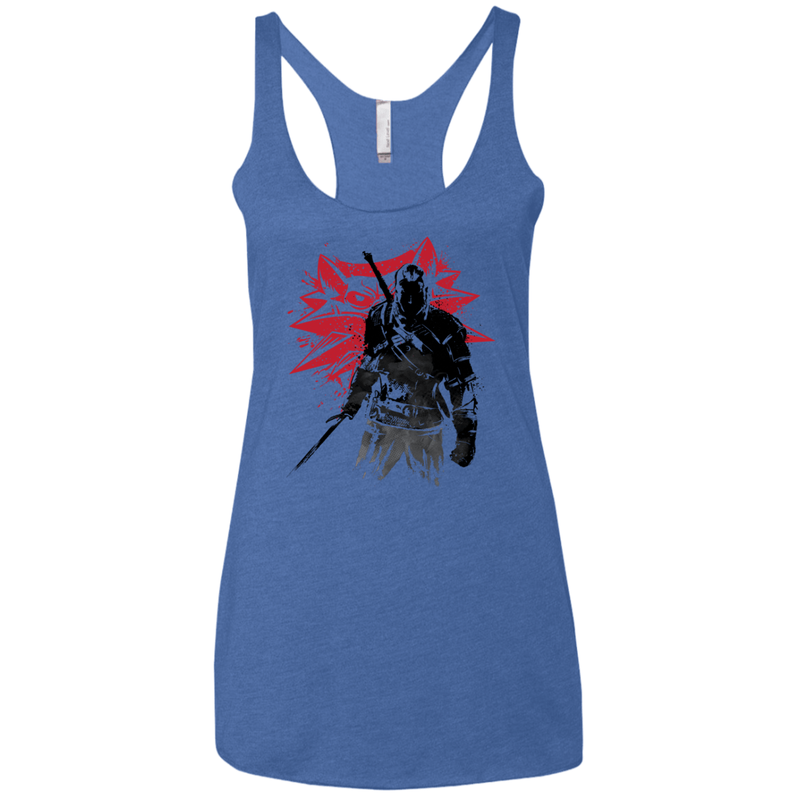 T-Shirts Vintage Royal / X-Small The Witcher Sumie Women's Triblend Racerback Tank