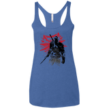T-Shirts Vintage Royal / X-Small The Witcher Sumie Women's Triblend Racerback Tank