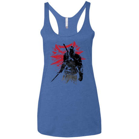 T-Shirts Vintage Royal / X-Small The Witcher Sumie Women's Triblend Racerback Tank
