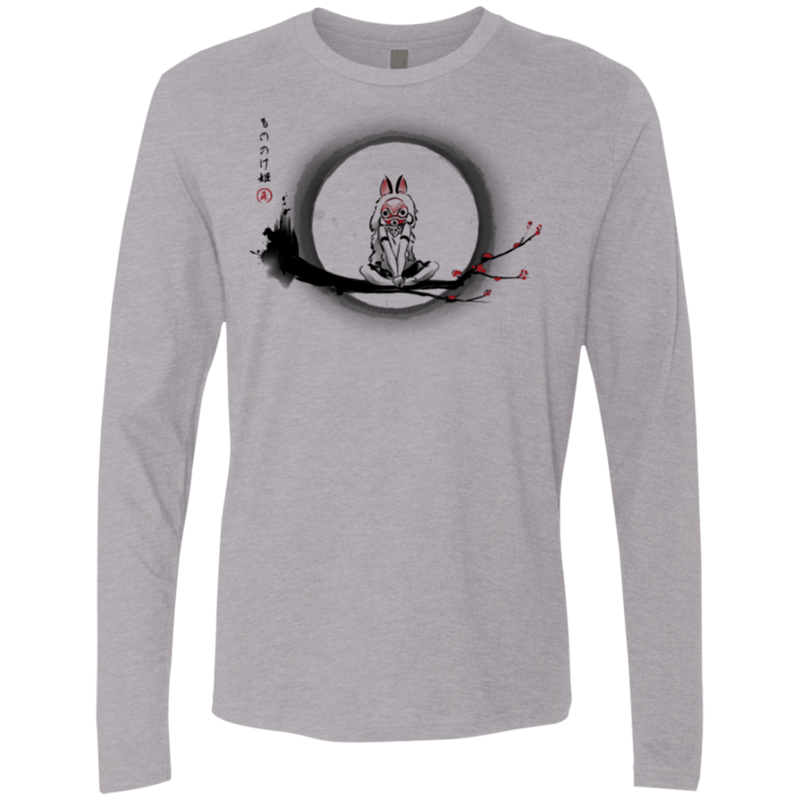 T-Shirts Heather Grey / Small The Wolf Girl Men's Premium Long Sleeve