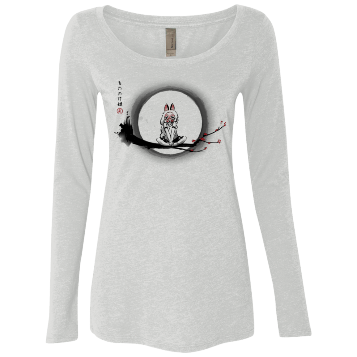 T-Shirts Heather White / Small The Wolf Girl Women's Triblend Long Sleeve Shirt