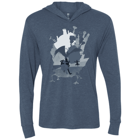 T-Shirts Indigo / X-Small The Wonder Castle Triblend Long Sleeve Hoodie Tee