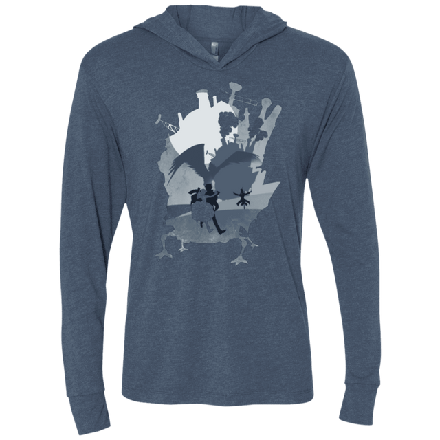T-Shirts Indigo / X-Small The Wonder Castle Triblend Long Sleeve Hoodie Tee