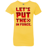 T-Shirts Vibrant Yellow / YXS The X In Force Girls Premium T-Shirt