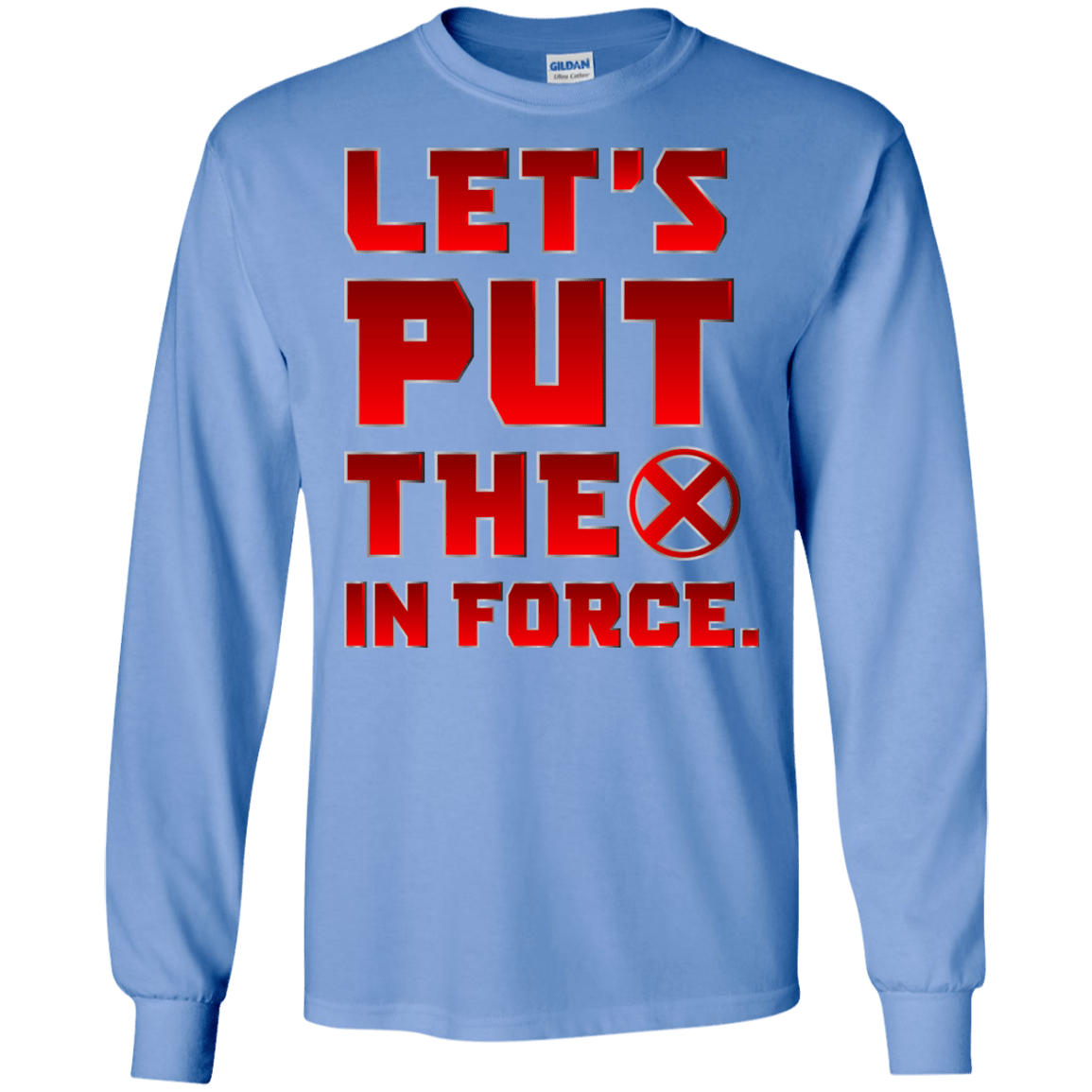 T-Shirts Carolina Blue / S The X In Force Men's Long Sleeve T-Shirt