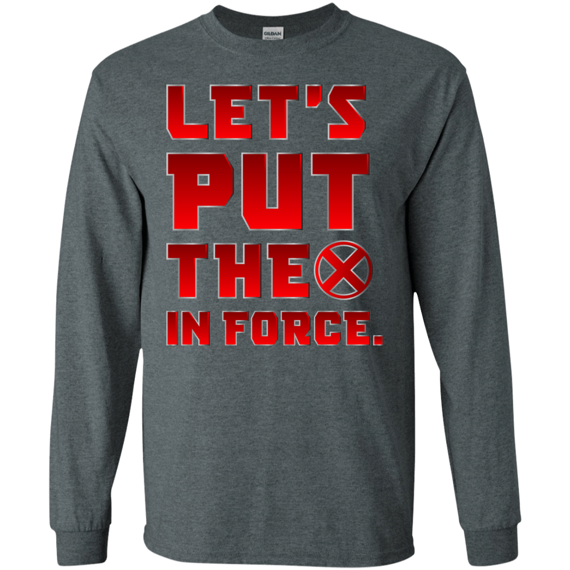 T-Shirts Dark Heather / S The X In Force Men's Long Sleeve T-Shirt