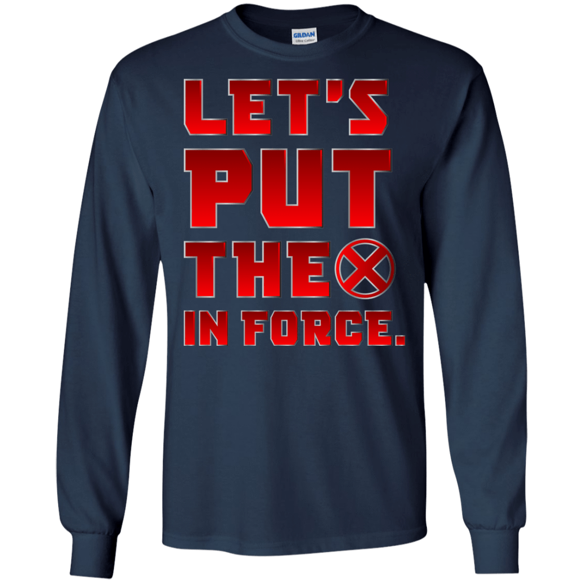 T-Shirts Navy / S The X In Force Men's Long Sleeve T-Shirt