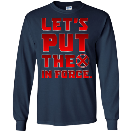 T-Shirts Navy / S The X In Force Men's Long Sleeve T-Shirt