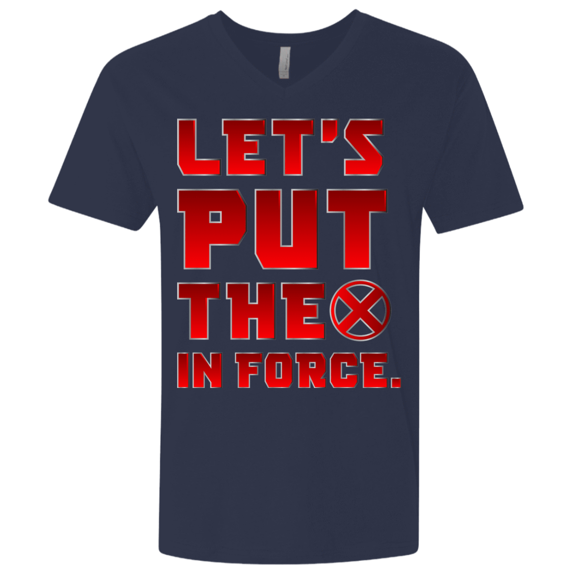 T-Shirts Midnight Navy / X-Small The X In Force Men's Premium V-Neck