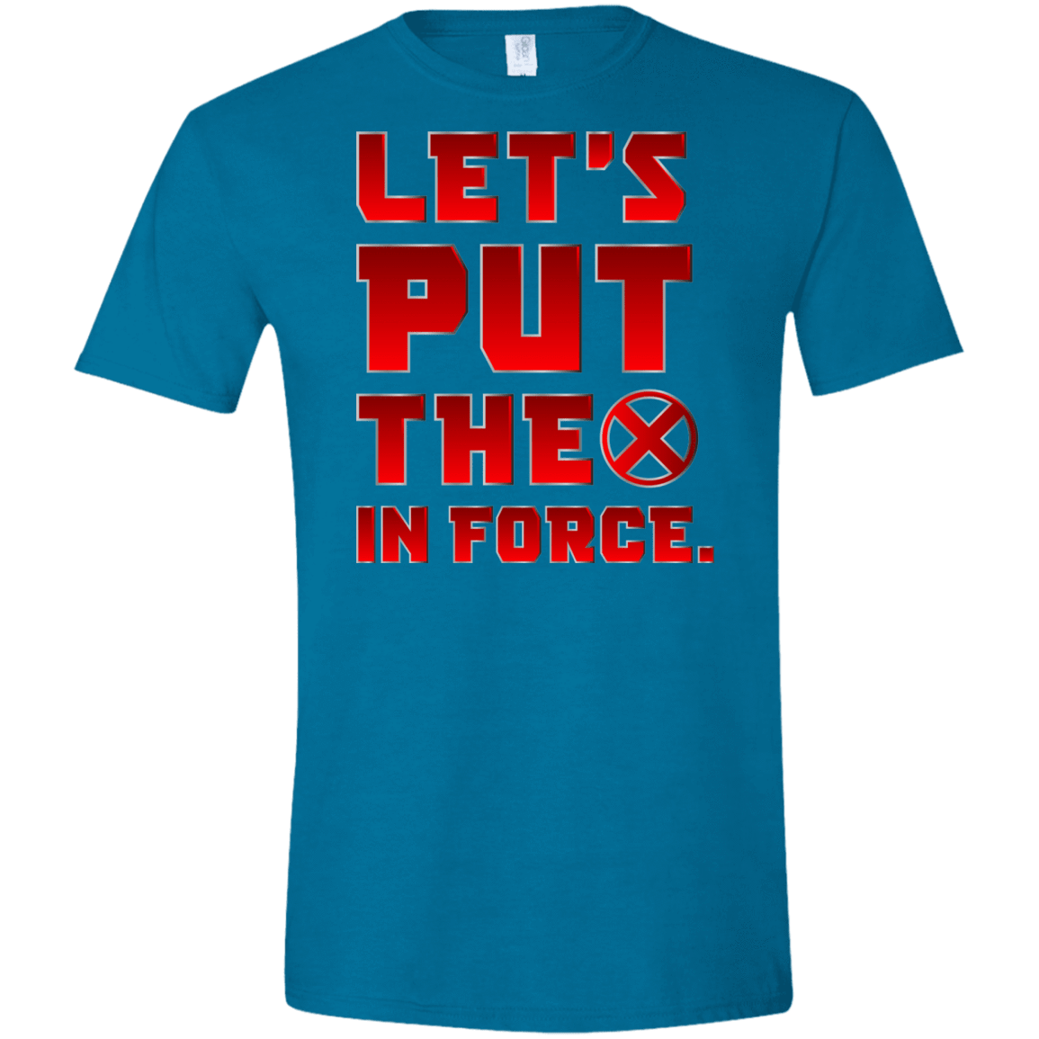 T-Shirts Antique Sapphire / S The X In Force Men's Semi-Fitted Softstyle