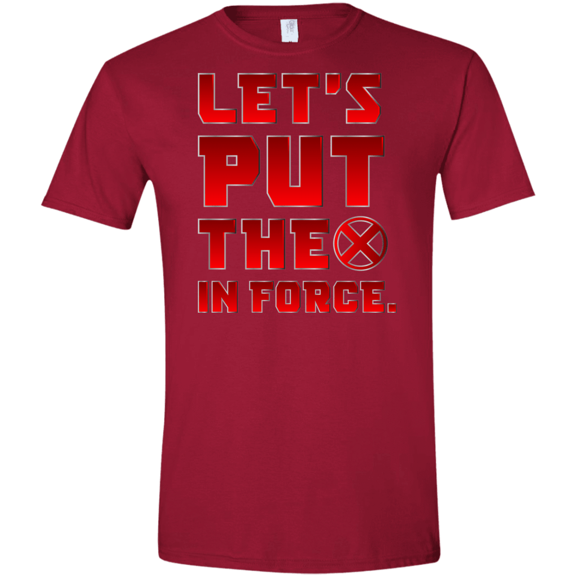 T-Shirts Cardinal Red / S The X In Force Men's Semi-Fitted Softstyle