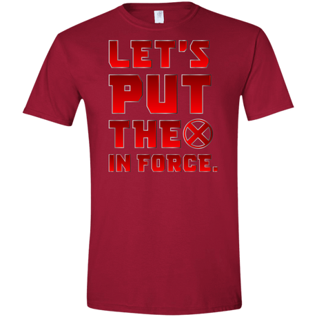 T-Shirts Cardinal Red / S The X In Force Men's Semi-Fitted Softstyle