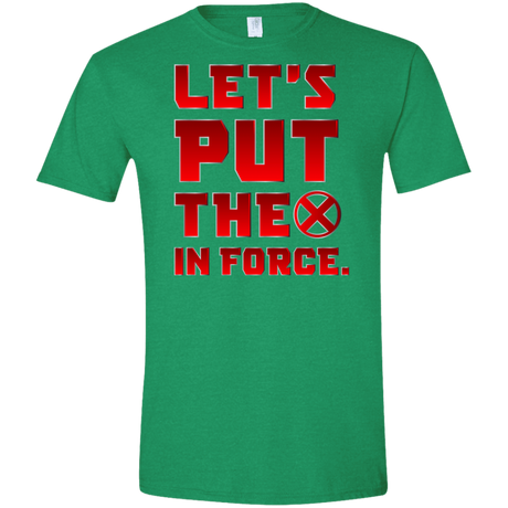 T-Shirts Heather Irish Green / S The X In Force Men's Semi-Fitted Softstyle